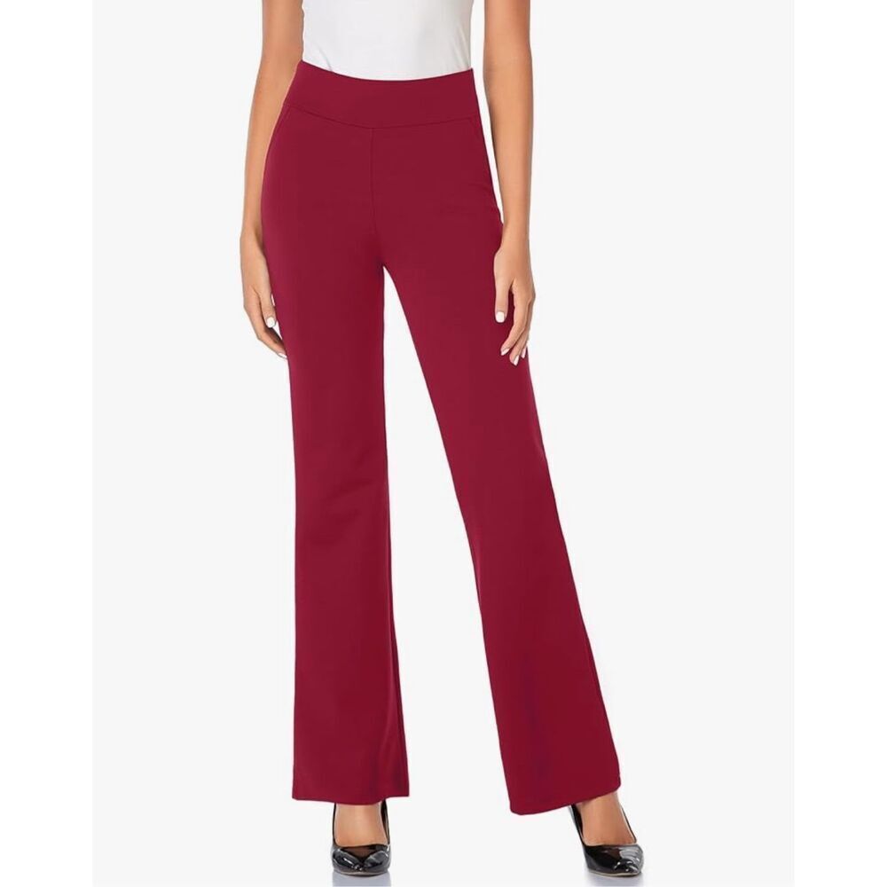 NEW Red 32'' Inseam High Waist Career Stretchy Bootcut Pants 2X